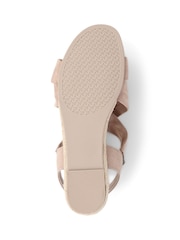 Pavers Brown Slip On Wedge Sandals - Image 4 of 5