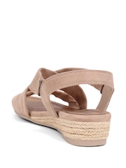 Pavers Brown Slip On Wedge Sandals - Image 5 of 5