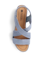 Pavers Blue Slip On Wedge Sandals - Image 4 of 5
