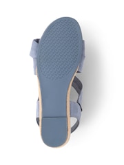 Pavers Blue Slip On Wedge Sandals - Image 5 of 5