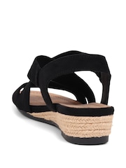 Pavers Black Slip On Wedge Sandals - Image 3 of 5