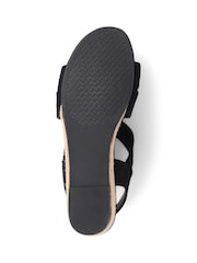 Pavers Black Slip On Wedge Sandals - Image 5 of 5