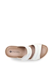 Pavers White Touch-Fasten Wedge Mule Sandals - Image 4 of 5