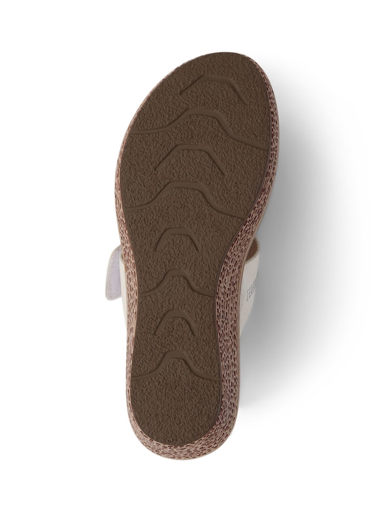 Pavers White Touch-Fasten Wedge Mule Sandals - Image 5 of 5