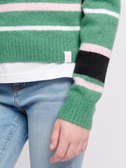 Джемпер в полоску для девочек US Polo Assn - Изображение 2 из 7