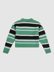Джемпер в полоску для девочек US Polo Assn - Изображение 6 из 7