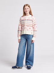 U.S. Polo Assn Girls Fairisle Pattern Cardigan - Изображение 3 из 7