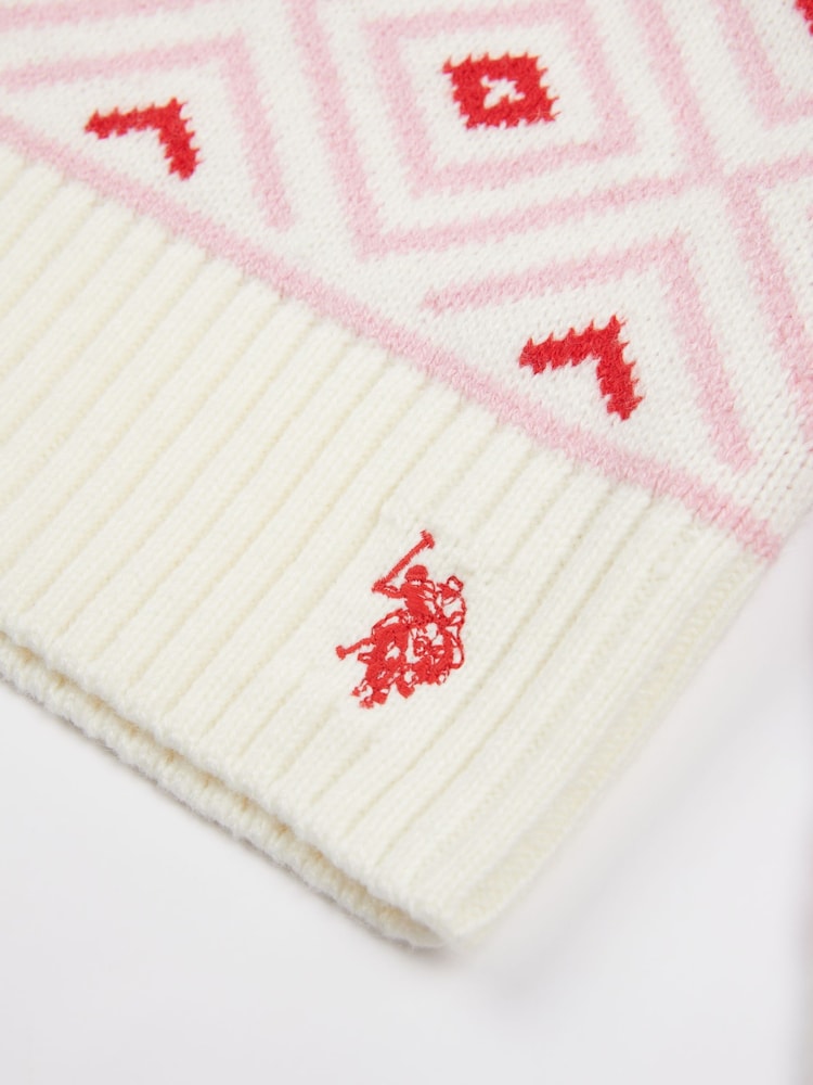 U.S. Polo Assn Girls Fairisle Pattern Cardigan - Изображение 7 из 7