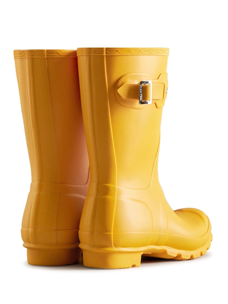 Hunter Yellow Original Short Wellington Boots - Image 2 of 4
