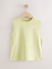 Grey/Blue/Green/Charcoal 100% Cotton Tank Vests 4 Pack (3-16yrs) - Image 2 of 8