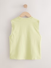 Grey/Blue/Green/Charcoal 100% Cotton Tank Vests 4 Pack (3-16yrs) - Image 3 of 8