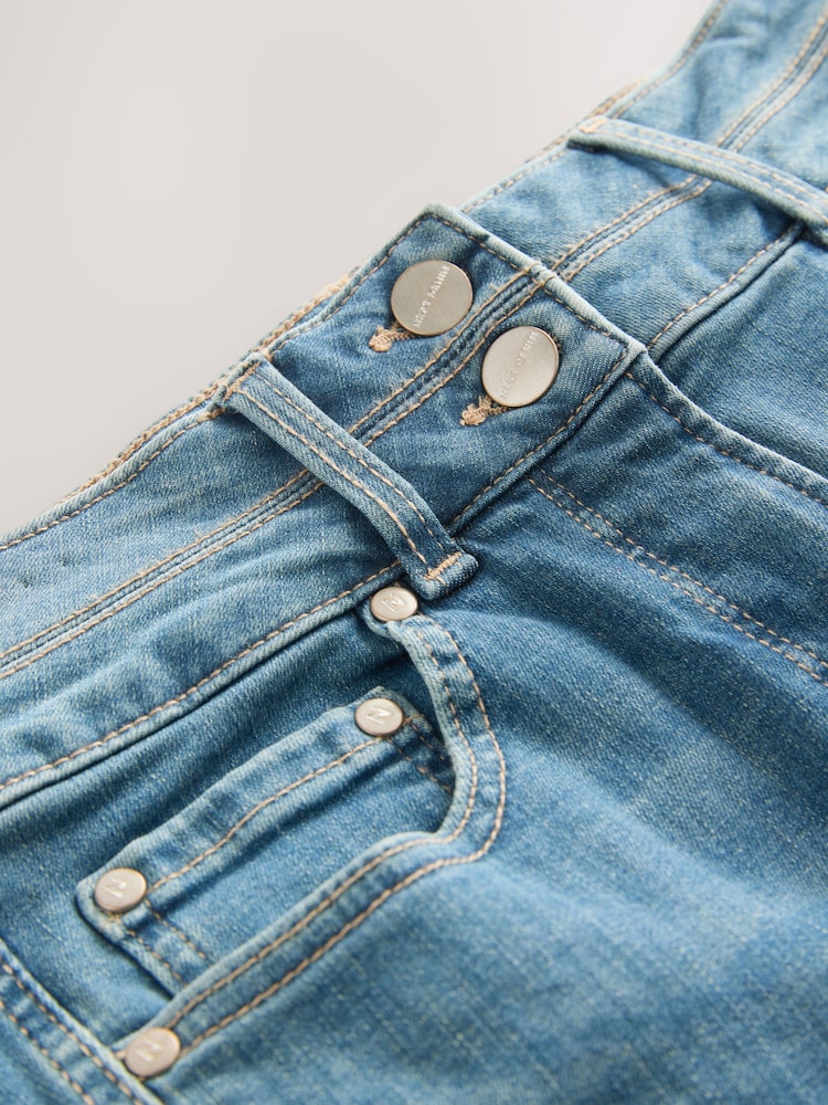 Tinted Blue Flared Lift Slim And Shape Bootcut Jeans - Image 3 of 3