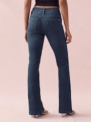 Dark Blue Flared Lift Slim And Shape Bootcut Jeans - Image 3 of 7