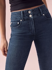 Dark Blue Flared Lift Slim And Shape Bootcut Jeans - Image 4 of 7