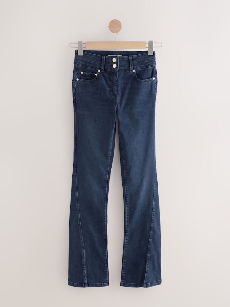 Dark Blue Flared Lift Slim And Shape Bootcut Jeans - Image 5 of 7