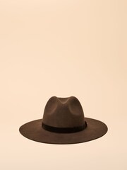 Joules Grove Chocolate Brown Wool Fedora - Image 5 of 8