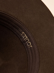 Joules Grove Chocolate Brown Wool Fedora - Image 8 of 8