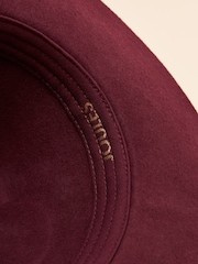Joules Grove Berry Red Wool Fedora - Image 8 of 8