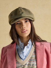 Joules Harrogate Green Baker Boy Hat - Image 1 of 6