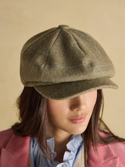 Joules Harrogate Green Baker Boy Hat - Image 3 of 6