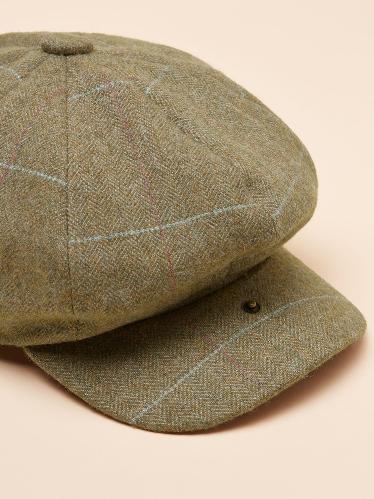 Joules Harrogate Green Baker Boy Hat - Image 6 of 6