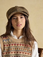 Joules Harrogate Brown Baker Boy Hat - Image 1 of 5