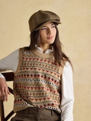 Joules Harrogate Brown Baker Boy Hat - Image 2 of 5