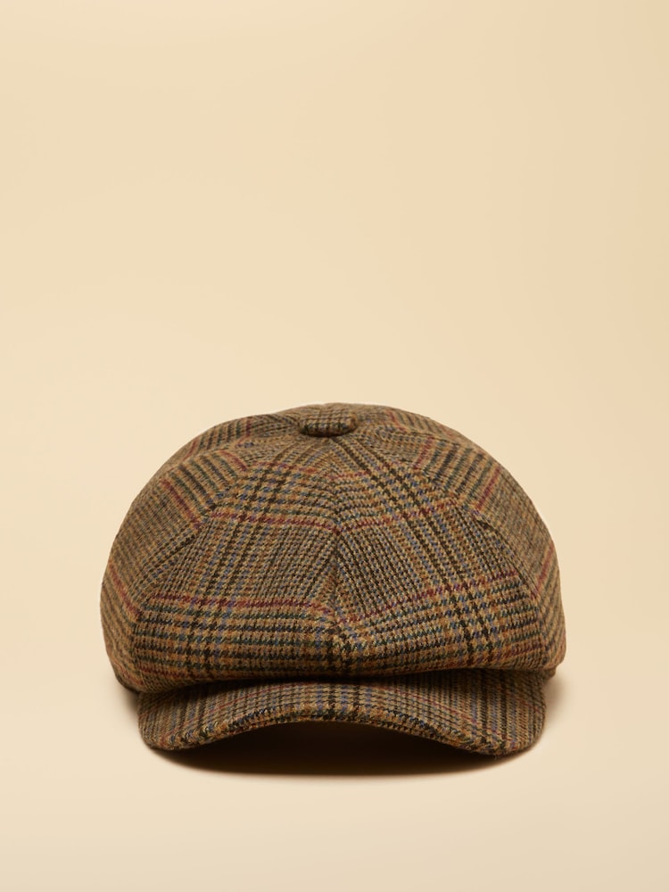 Buy Joules Harrogate Brown Check Baker Boy Hat from Next India
