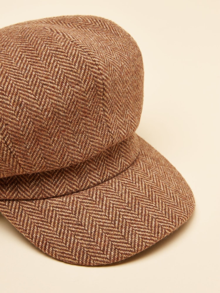 Joules Elvaston Tan Brown Tweed Baker Boy Hat - Image 6 of 6 Joules Elvaston Tan Brown Tweed Baker Boy Hat - Image 6 of 6