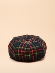 Joules Elvaston Navy/Khaki Check Tweed Baker Boy Hat - Image 5 of 6