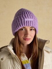Joules Rosa Purple Beanie Hat - Image 1 of 6