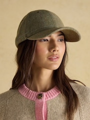 Joules Perry Green Tweed Baseball Cap - Image 3 of 9