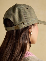 Joules Perry Green Tweed Baseball Cap - Image 5 of 9