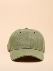 Joules Perry Green Tweed Baseball Cap - Image 7 of 9