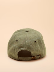 Joules Perry Green Tweed Baseball Cap - Image 8 of 9