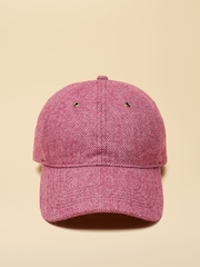 Joules Perry Plum Purple Tweed Baseball Cap - Image 5 of 8