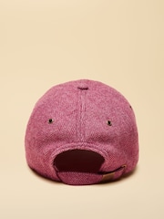 Joules Perry Plum Purple Tweed Baseball Cap - Image 6 of 8