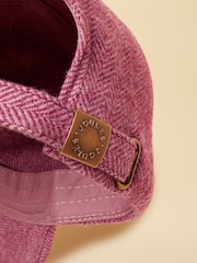 Joules Perry Plum Purple Tweed Baseball Cap - Image 7 of 8