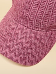 Joules Perry Plum Purple Tweed Baseball Cap - Image 8 of 8