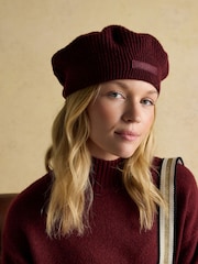Joules Joelle Berry Red Beret - Image 1 of 7