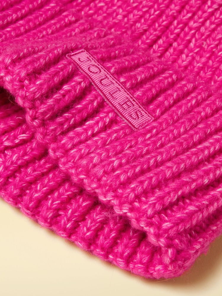 Joules Rosa Pink Beanie Hat - Image 6 of 6 Joules Rosa Pink Beanie Hat - Image 6 of 6