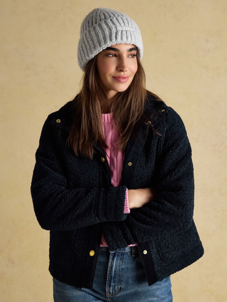 Joules Rosa Grey Beanie Hat - Image 2 of 6 Joules Rosa Grey Beanie Hat - Image 2 of 6