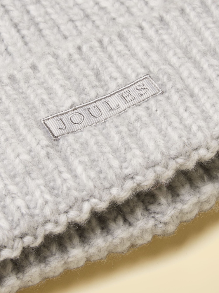Joules Rosa Grey Beanie Hat - Image 6 of 6 Joules Rosa Grey Beanie Hat - Image 6 of 6