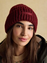Joules Rosa Berry Red Beanie Hat - Image 1 of 6