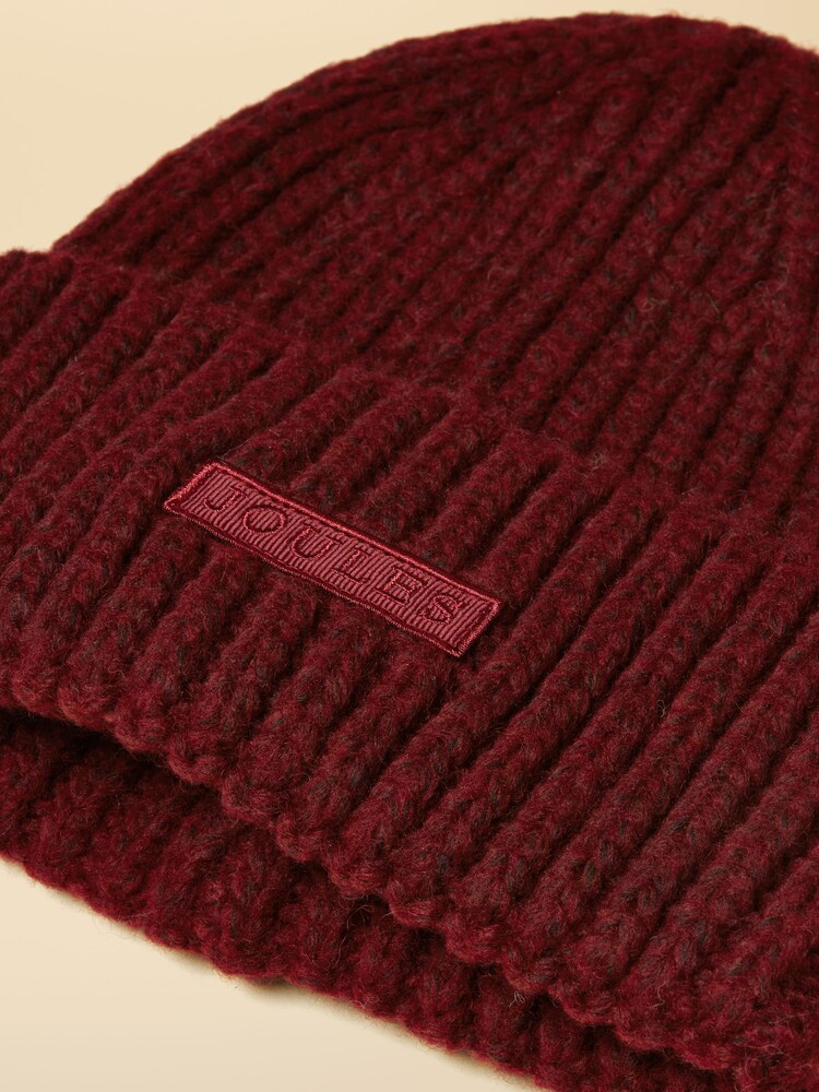 Joules Rosa Berry Red Beanie Hat - Image 6 of 6