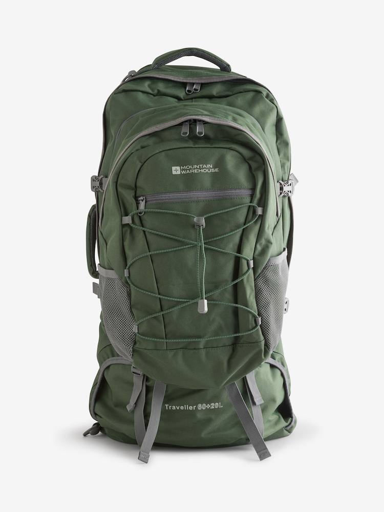Mountain Warehouse Green Traveller 60 + 20 Litre Rucksack - Image 1 of 11