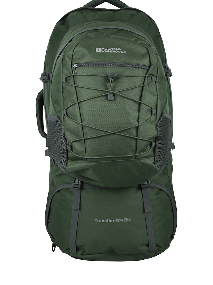 Mountain Warehouse Green Traveller 60 + 20 Litre Rucksack - Image 2 of 11