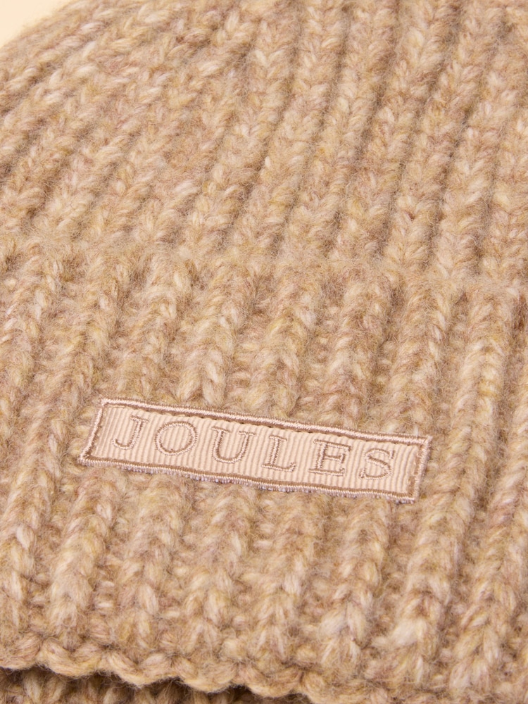 Joules Rosa Oatmeal Beanie Hat - Image 6 of 6 Joules Rosa Oatmeal Beanie Hat - Image 6 of 6