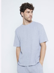 River Island Grey Marl Waffle T-Shirts Set - Image 1 of 4