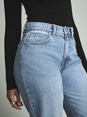 Mittelblau - Hourglass-Jeans mit Barrel-Hosenbein aus 100 % Baumwolle - Bild 4 von 7